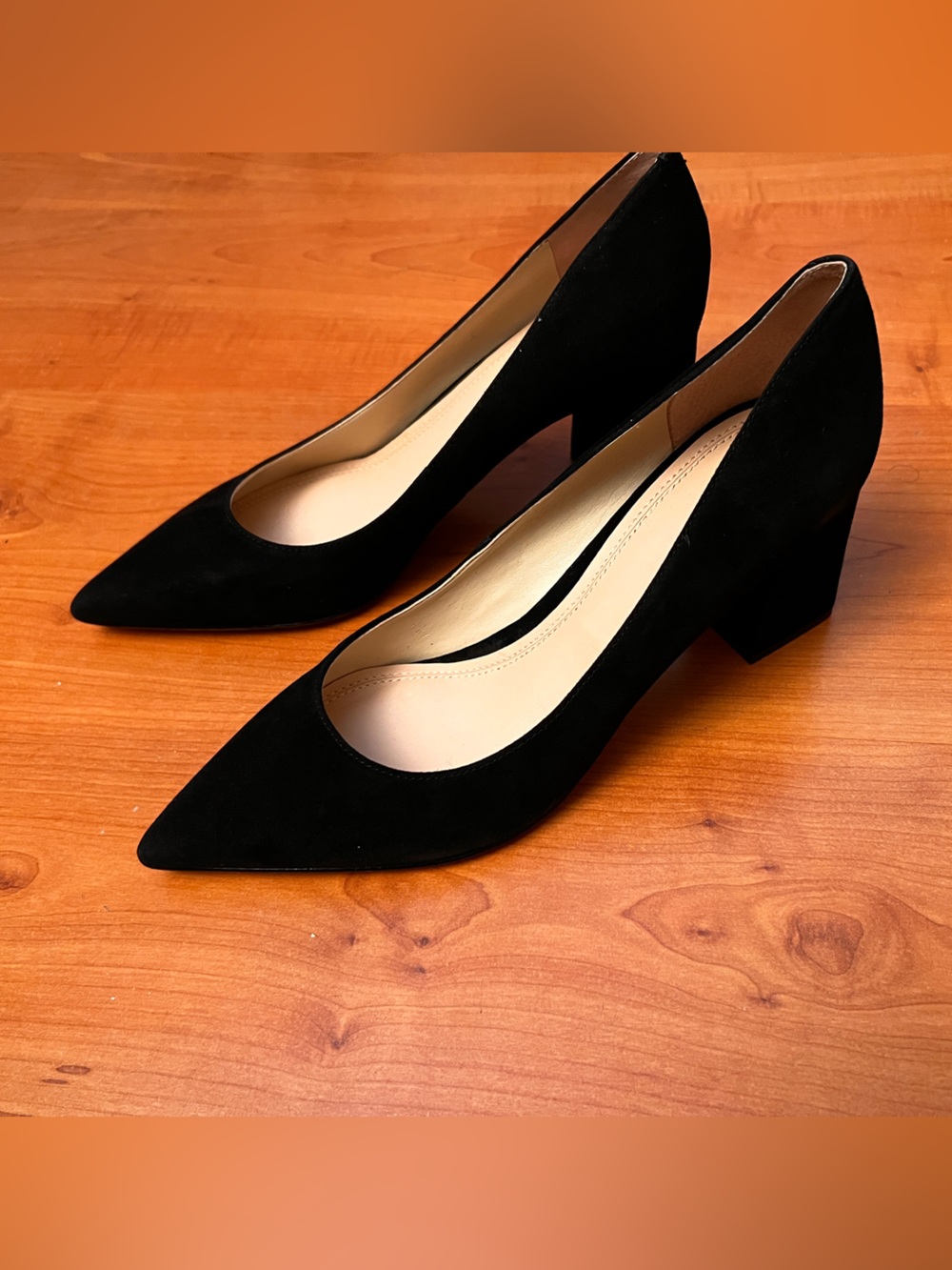 "Marc Fisher Zala Block Heel Pump Black Suede NWOB size 10M